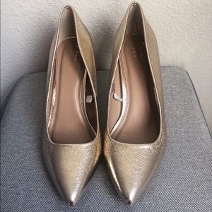 A New Day | Gemma | Gold Pointed Toe Pumps
